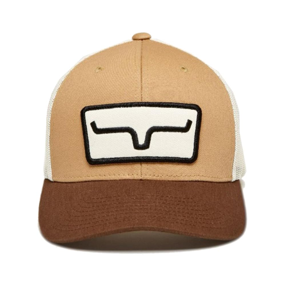 Kimes Ranch Caps The Cutter Trucker Horns Logo Patch Mesh-Back Ball/WW Brown