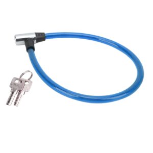 BuyWeek Bike Lock Cable, Steel Wire Bicycle Cable Lock Portable Motorcycle Lock for Bike Motorcycle Gate(Blue)