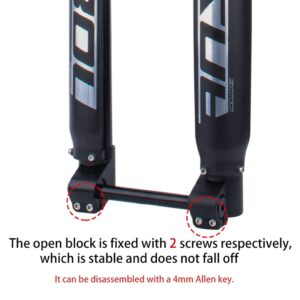 LHHL Bicycles Inverted Fork 26 27.5 29er Bike Air Suspension Fork Travel 140mm 1-1/2"Tapered Remote Lockout Boost Thru Axle 15×110mm Rebound Adjustment Fit XC Mountain Bike