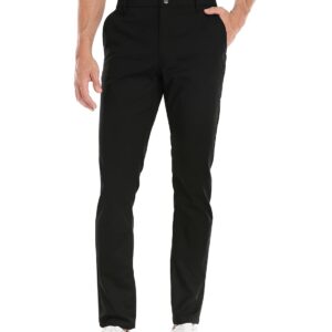 LRD Mens Stretch Golf Pants – Lightweight Performance Slim Fit Golf Pant for Men Black - 34W x 32L