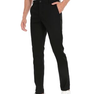 LRD Mens Stretch Golf Pants – Lightweight Performance Slim Fit Golf Pant for Men Black - 34W x 32L