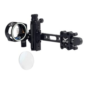 sopoger archery bow sight for compound bows target hunting single pin or 5 pin bow sight with 6x 1.75 scope lens long bar right hand for quicker sight acquisition - combos available (5 pin(6x)