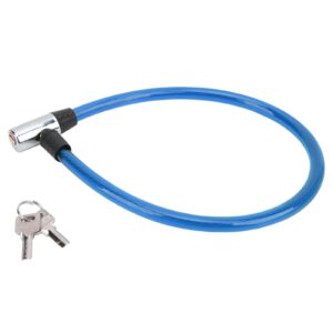 BuyWeek Bike Lock Cable, Steel Wire Bicycle Cable Lock Portable Motorcycle Lock for Bike Motorcycle Gate(Blue)