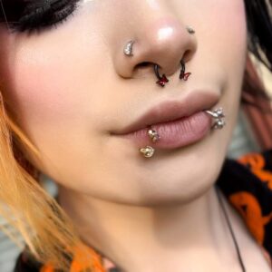 Jewseen Septum Ring Horseshoe Hoop Earring Cartilage Earring Hoop 16G Nose Ring Hoop Butterfly Captive Bead Rings Tragus Daith Rook Helix Piercing Body Jewelry