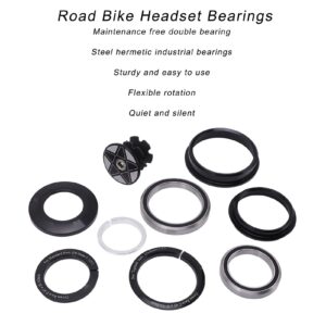 BuyWeek Bike Headset Bearings, Aluminum Alloy Bicycle Headset Top Caps Bearings Bicycle Accessories for Mountain Road Bike