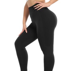 SEASUM Seamless Leggings for Women High Waisted Workout Gym Smile Contou Yoga Pants Tights