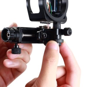 SOPOGER Archery Bow Sight for Compound Bows Target Hunting Single Pin or 5 Pin Bow Sight with 6X 1.75 Scope Lens Long Bar Right Hand for Quicker Sight Acquisition - Combos Available (5 Pin(6X)