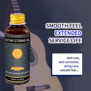 50ml String Oil, Guitar String Care/Cleaning/Polishing Accessories, Lubricant for Guitar, Ukulele