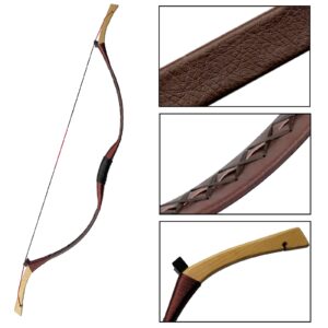 40Lbs/45Lbs/50Lbs Handmade Recurve Bow 52" Attila Mongolian Longbow Chinese for Archery Hunting Horse Riding (35Lbs)