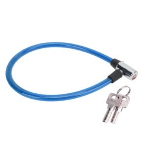 BuyWeek Bike Lock Cable, Steel Wire Bicycle Cable Lock Portable Motorcycle Lock for Bike Motorcycle Gate(Blue)