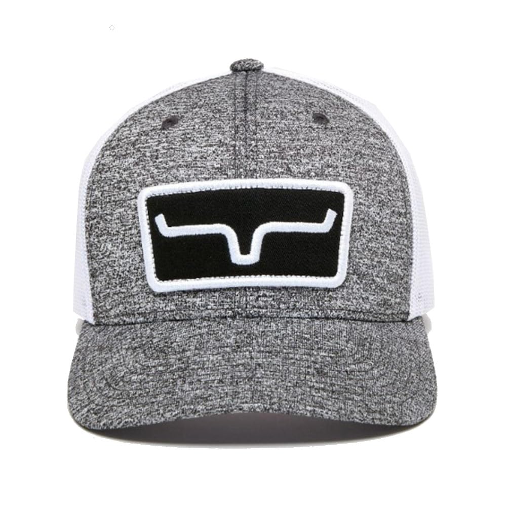 Kimes Ranch Caps The Cutter Trucker Horns Logo Patch Mesh-Back Ball/Grey Heather