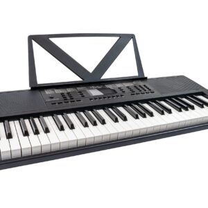 Vault KT-54 Keytone 54-Key Keyboard Black Bundle with Headphones, Keyboard Stickers, Austin Bazaar Instructional DVD and Polishing Cloth