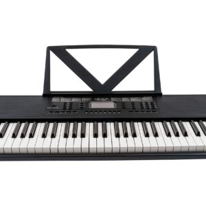 Vault KT-54 Keytone 54-Key Keyboard Black Bundle with Headphones, Keyboard Stickers, Austin Bazaar Instructional DVD and Polishing Cloth