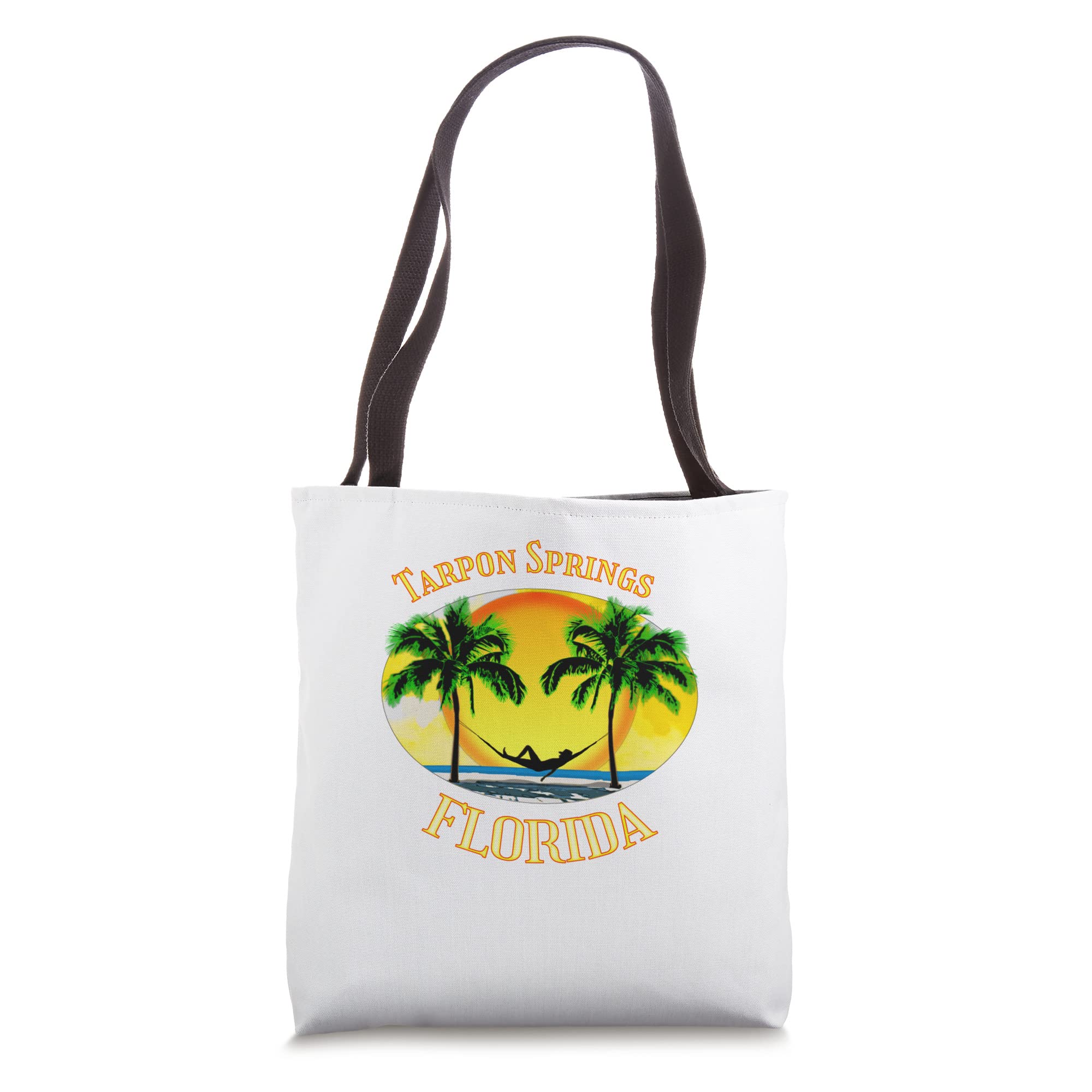 Tarpon Springs Florida Palm Trees Beach Vacation Tote Bag