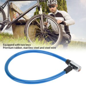 BuyWeek Bike Lock Cable, Steel Wire Bicycle Cable Lock Portable Motorcycle Lock for Bike Motorcycle Gate(Blue)