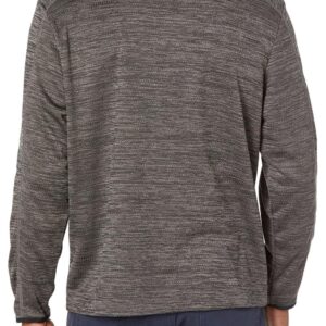 PGA TOUR Men's Textured Fleece 1/4 Zip Jacket Base Layer, Caviar HTR, X-Large