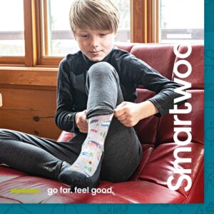 Smartwool Kids' Wintersport Stripe Full Cushion Merino Wool Over The Calf Socks, Fossil, Small