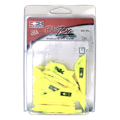 Bohning Blazer Vane 50 Pack NEON Yellow, 2''