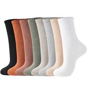 J-BOX Above Ankle Crew Socks For Womens, Thin Soft Comfort Breathable Dress Socks for Business, Casual, Cotton