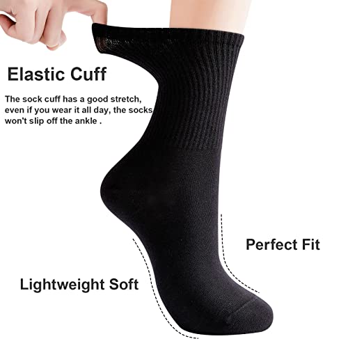 J-BOX Above Ankle Crew Socks For Womens, Thin Soft Comfort Breathable Dress Socks for Business, Casual, Cotton