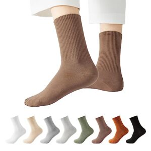 J-BOX Above Ankle Crew Socks For Womens, Thin Soft Comfort Breathable Dress Socks for Business, Casual, Cotton