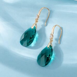 Austrian Crystal Teardrop Dangle Drop Earrings for Women