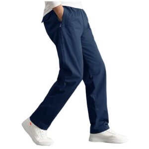 WZIKAI Mens Cargo Pants,Elastic Waist Sweatpants for Men Casual Long Trousers Light Jogger Pants Navy Blue M