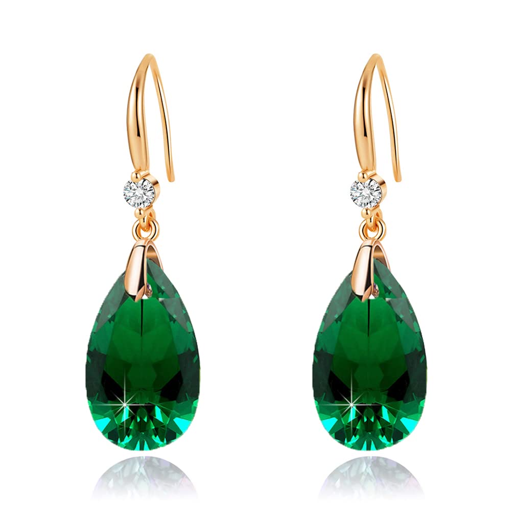 Austrian Crystal Teardrop Dangle Drop Earrings for Women