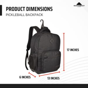 Northwest Coast Pickleball Backpack with Fence Hook and Combination Lock - High Capacity for Paddles, Balls and Water Bottles(Backpack)