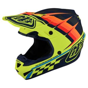 Troy Lee Designs SE4 Polyacrylite Midnight Motocross Helmet - Full Face Offroad Motorcycle Dirt Bike ATV Powersports Dual Sport Racing Helmet - Boys Girls Kids (Yellow, MD)