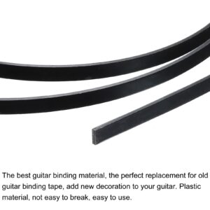 MECCANIXITY Plastic Binding Purfling Strip 1650x6x1.5mm Guitar Binding Edge Trim for Acoustic Classical Guitar Black 2 Pack