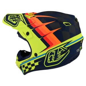 Troy Lee Designs SE4 Polyacrylite Midnight Motocross Helmet - Full Face Offroad Motorcycle Dirt Bike ATV Powersports Dual Sport Racing Helmet - Boys Girls Kids (Yellow, MD)