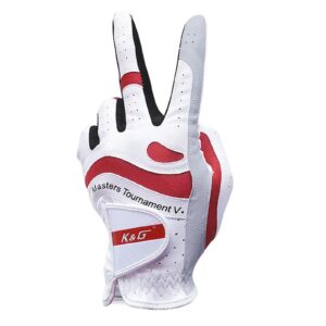 IPENNY Men Golf Breathable Glove Synthetic Leather Left Hand-Golf Gloves All Weather Grip Gloves Worn on Left Hand