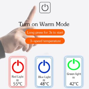 Heated Pants for Men, 16 Zones Fast Heating Thermal Underwear Pants, Adjustable Temperature, USB Electric,Black,L