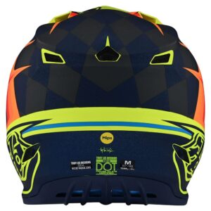 Troy Lee Designs SE4 Polyacrylite Midnight Motocross Helmet - Full Face Offroad Motorcycle Dirt Bike ATV Powersports Dual Sport Racing Helmet - Boys Girls Kids (Yellow, MD)