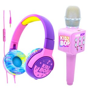 bundle - kidz bop wired headphones and bluetooth microphone