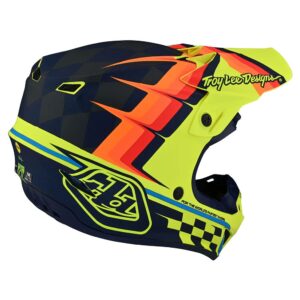 Troy Lee Designs SE4 Polyacrylite Midnight Motocross Helmet - Full Face Offroad Motorcycle Dirt Bike ATV Powersports Dual Sport Racing Helmet - Boys Girls Kids (Yellow, MD)