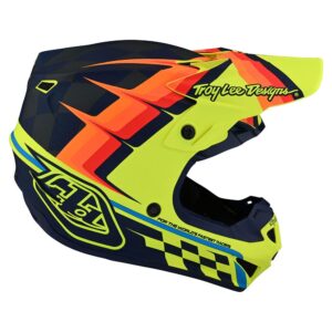 Troy Lee Designs SE4 Polyacrylite Midnight Motocross Helmet - Full Face Offroad Motorcycle Dirt Bike ATV Powersports Dual Sport Racing Helmet - Boys Girls Kids (Yellow, MD)