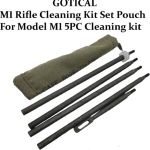 GOTICAL Combo of 5 Items - M1 Garand Receiver Insert, Cleaning Kit, Gun Cleaning Patches, Cotton Swabs, & Wrench, Safety and Maintenance, Durable Material