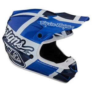 Troy Lee Designs SE4 Polyacrylite Midnight Motocross Helmet - Full Face Offroad Motorcycle Dirt Bike ATV Powersports Dual Sport Racing Helmet - Boys Girls Kids (Blue, MD)