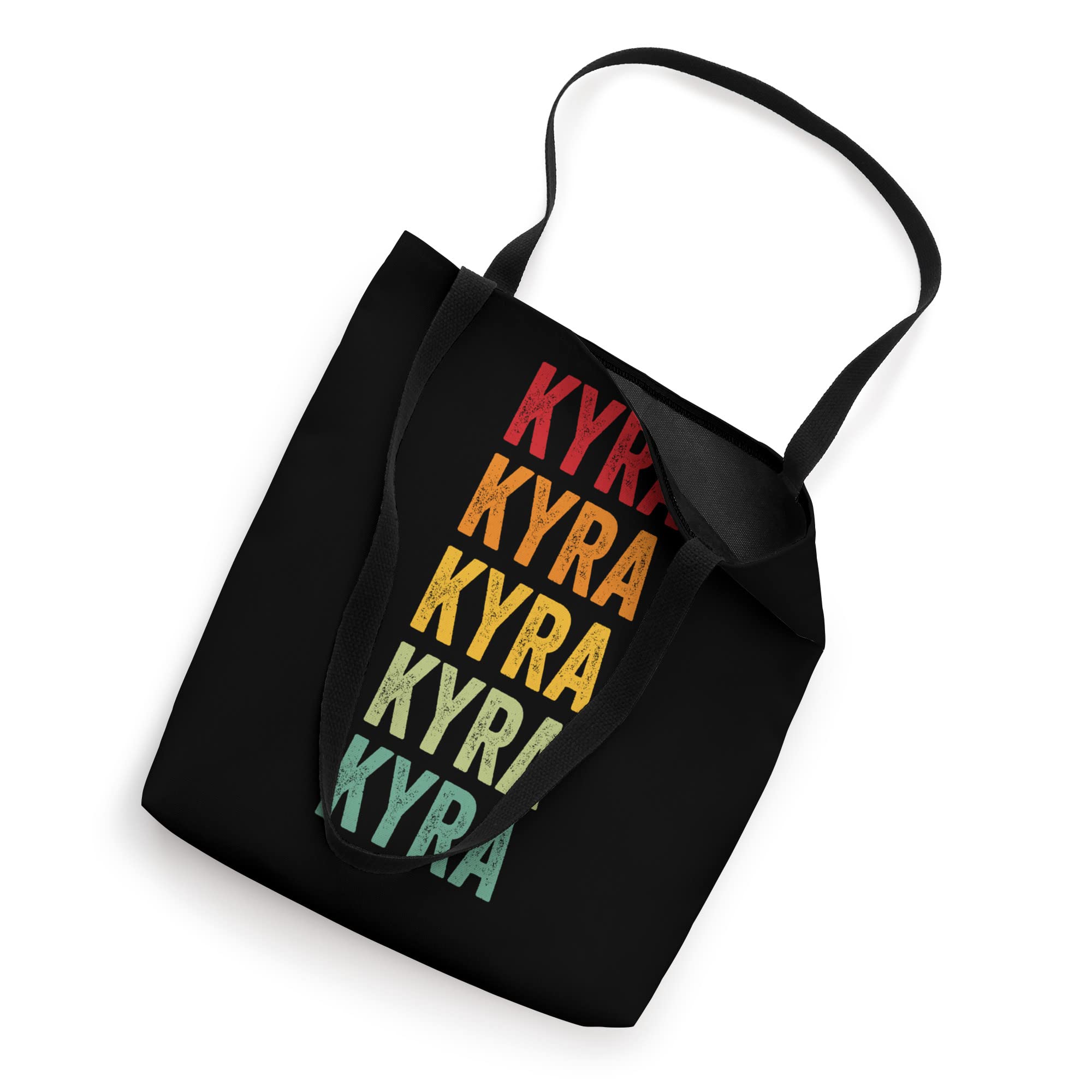 Kyra Rainbow Repetition of Kyra Name Text Tote Bag