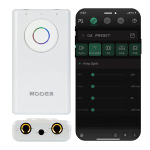 MOOER Prime P1 Guitar Multi-Effects Processor Intelligent Pedal with GCA5 Mini Bluetooth Amplifier, Lvory White