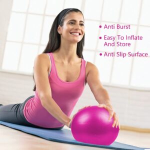 Fsadwnn Exercise Ball Small,Pilates Ball 9 Inch Core Ball,Small Exercise Ball with Pump,Barre Ball,Mini Bender Ball, Pilates, Yoga, Workout, Bender, Core Training and Physical Therapy