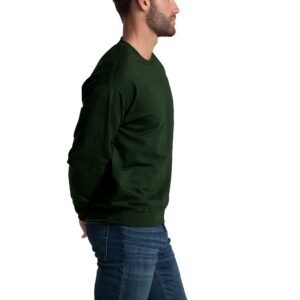 Fruit of the Loom Men's Eversoft Fleece Crewneck Sweatshirts, Moisture Wicking & Breathable, Sizes S-4X, Duffle Bag Green, 3X-Large