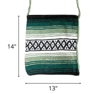 Needzo Mexican Falsa Woven Crossbody Tote Bag, Boho Hippie Fashion Bags for Women, Style May Vary, 14 x 13 Inches