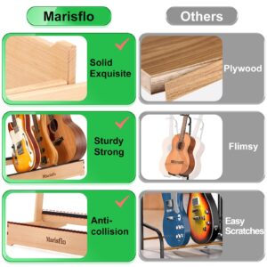 Multiple Guitar Stand, Guitar Rack, Solid Wood,Foldable Design Removable Retainers for Guitar/Bass/Bag/Case