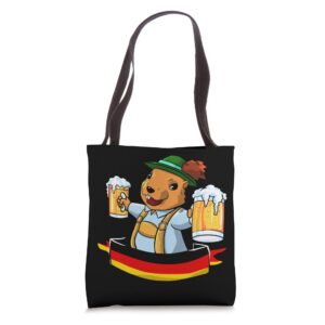 funny groundhog germany flag tote bag