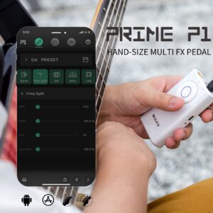 MOOER Prime P1 Guitar Multi-Effects Processor Intelligent Pedal with GCA5 Mini Bluetooth Amplifier, Lvory White