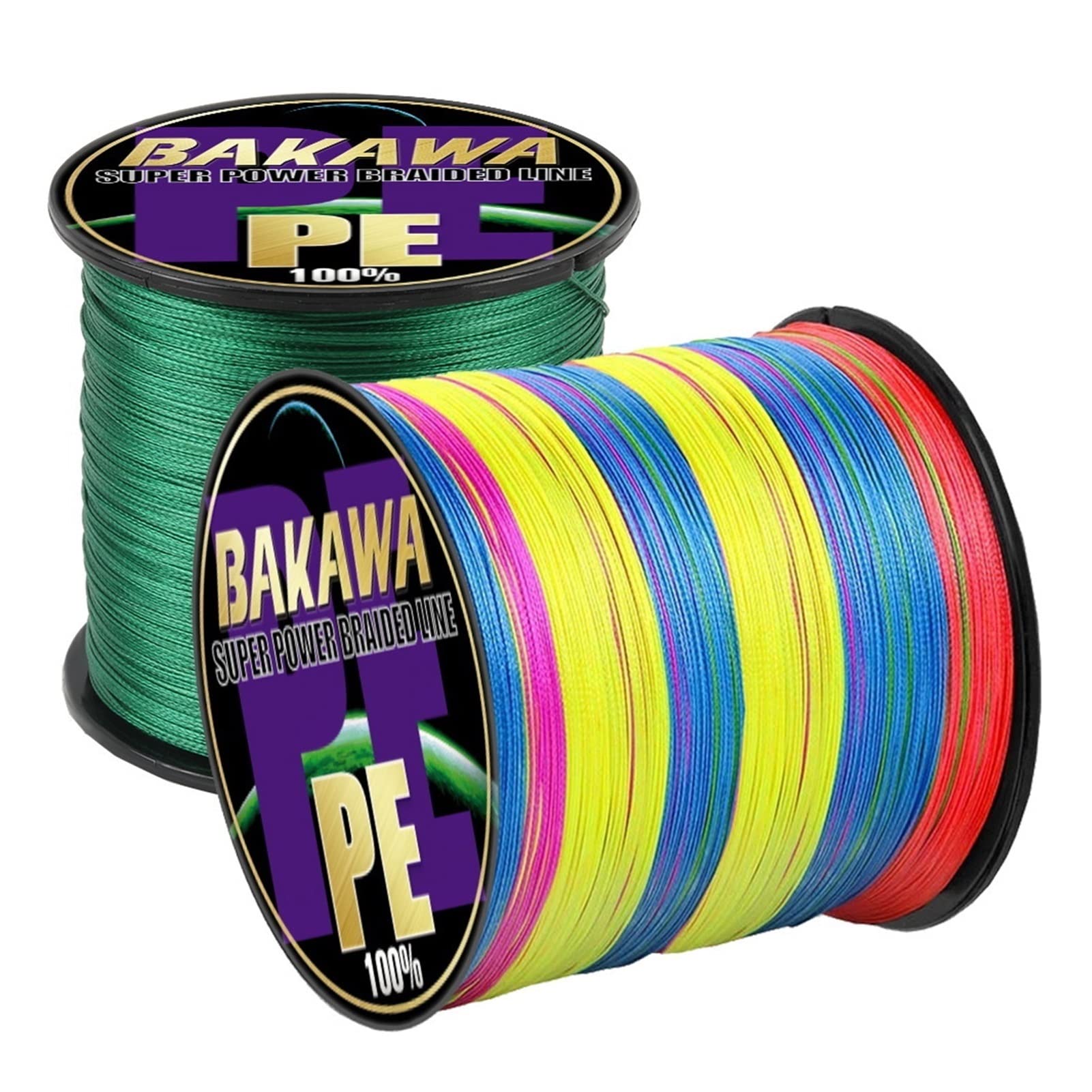 Fishing Lines 4 Braided Fishing Line 300M 100M PE Multifilament Carp Sea Saltwater Floating Wire Accessories Fishing Tool (Color : Green, Size : X4 100M 65LB 6.0)