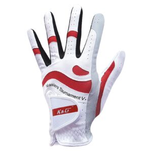 IPENNY Men Golf Breathable Glove Synthetic Leather Left Hand-Golf Gloves All Weather Grip Gloves Worn on Left Hand